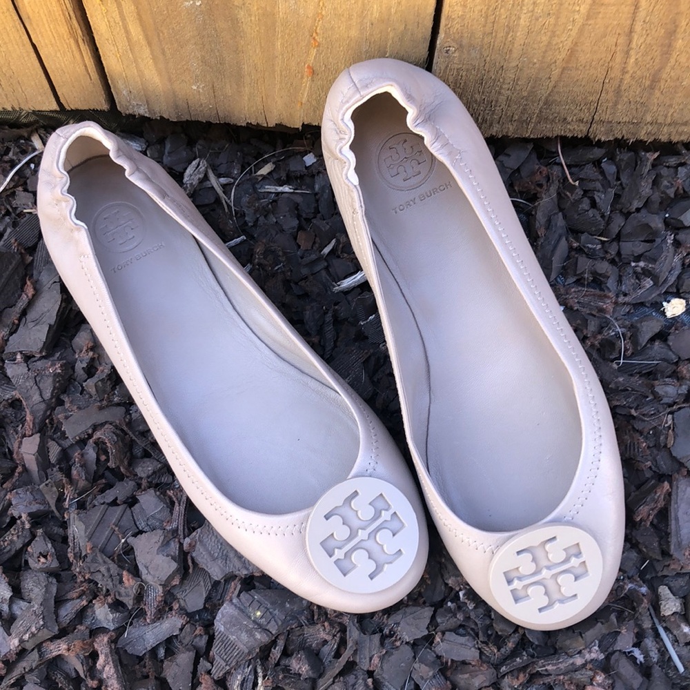 Tory Burch Reva Leather Ballet Flats